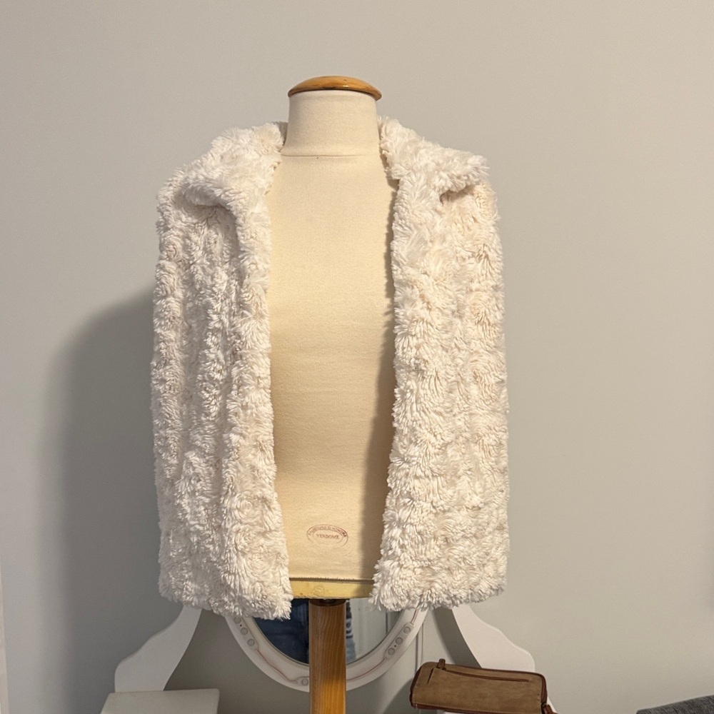 Betsey Johnson Women's White Teddy Jacket